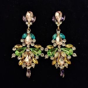 Pastel Bling Drop Earrings